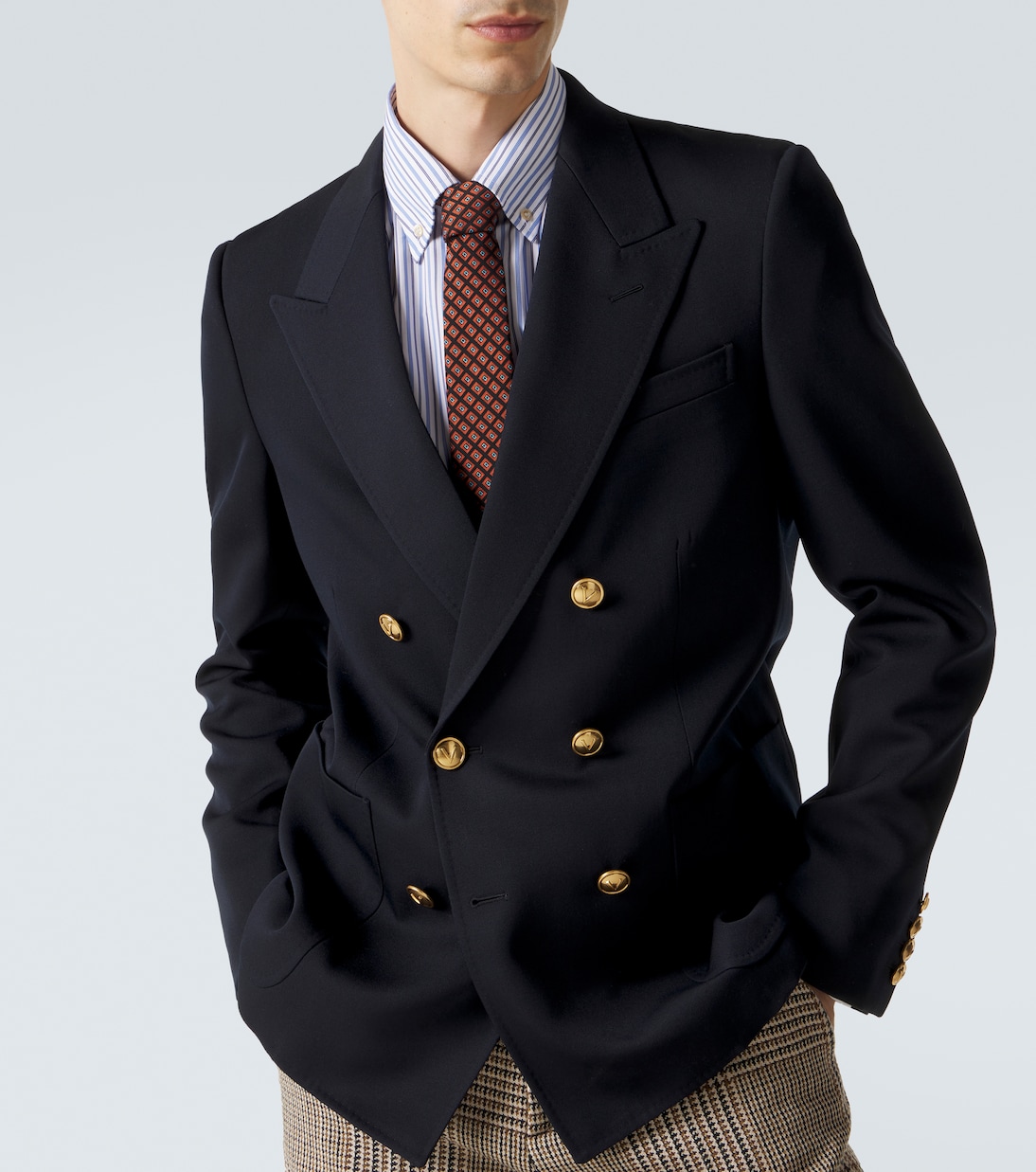 Double-breasted virgin wool blazer | Valentino