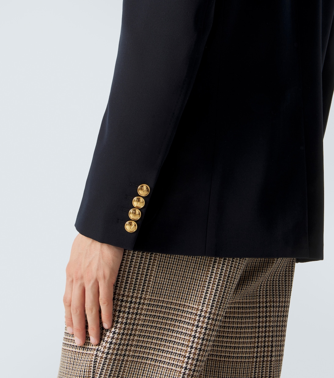 Double-breasted virgin wool blazer | Valentino