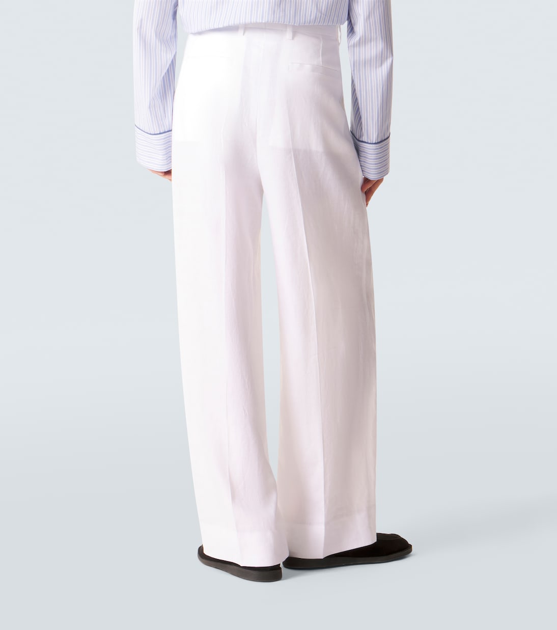 Pantalones anchos de lona de lino | Dolce&Gabbana