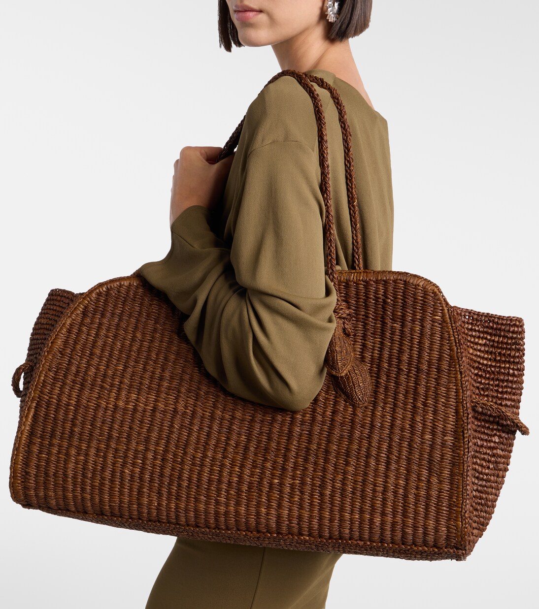 Turismo Large raffia bowling bag | Jacquemus