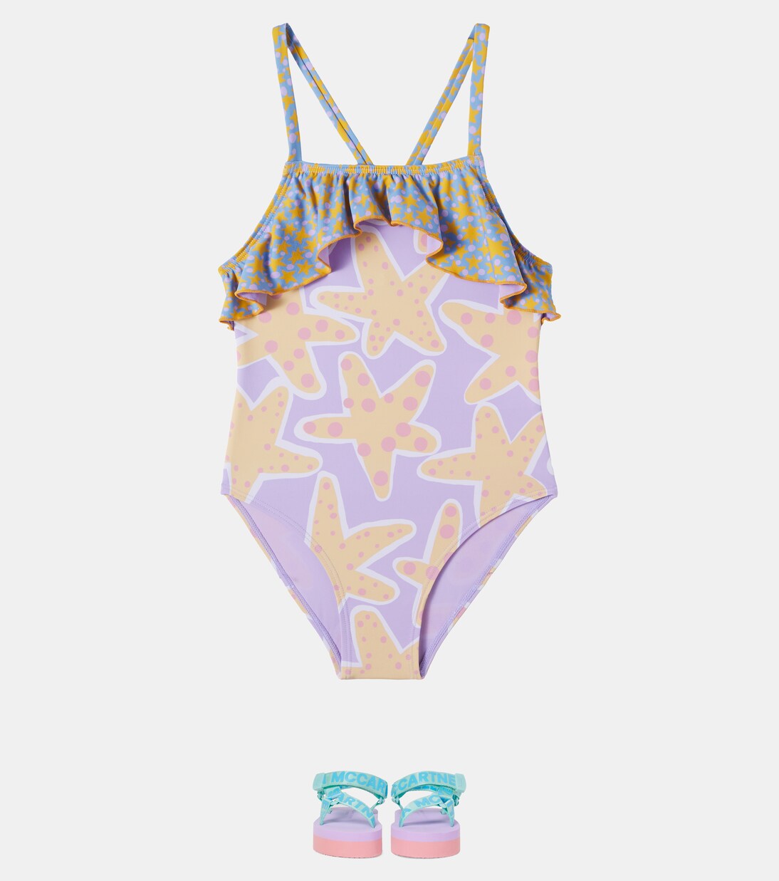 Starfish printed jersey swimsuit | Stella McCartney Kids