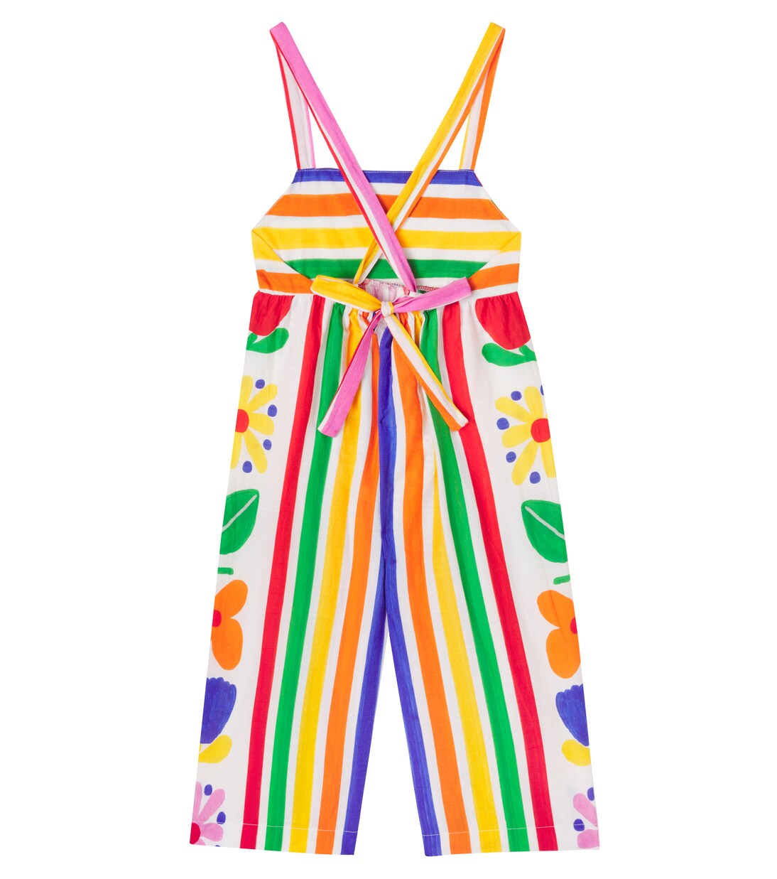 Floral striped cotton jumpsuit | Fábula