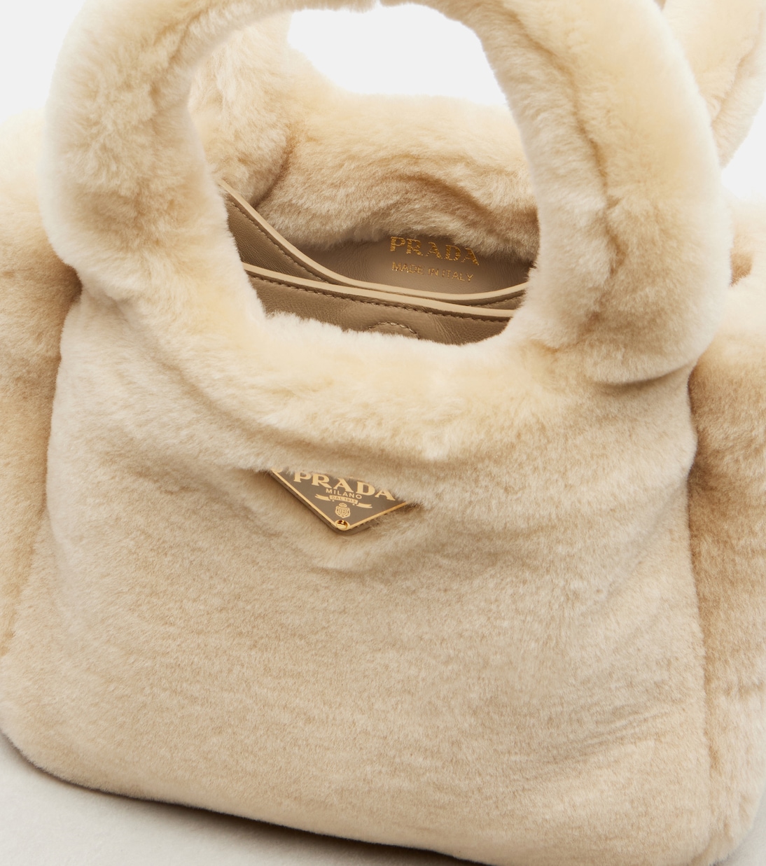 Tote Bag Mini aus Shearling | Prada