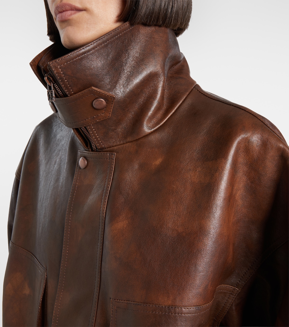 Leather blouson jacket | Magda Butrym