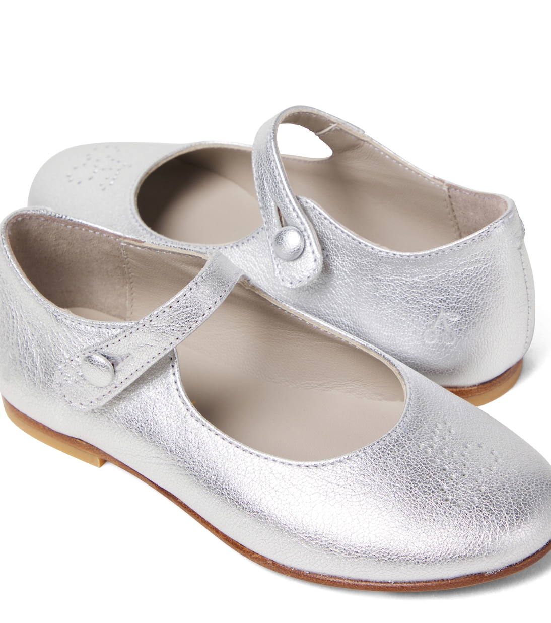 Mary-Jane-Ballerinas Ella aus Metallic-Leder | Bonpoint