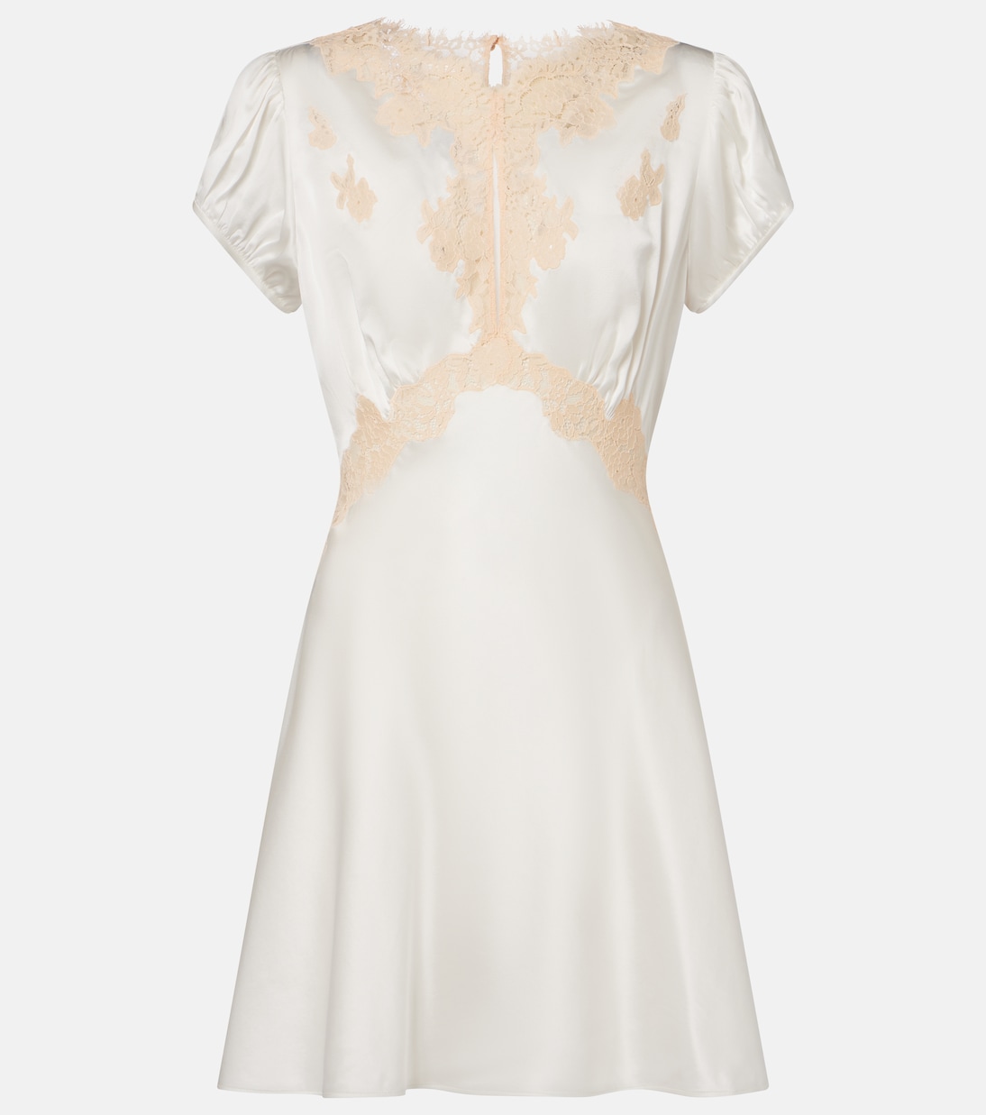 Junia lace-trimmed silk satin minidress | Dôen