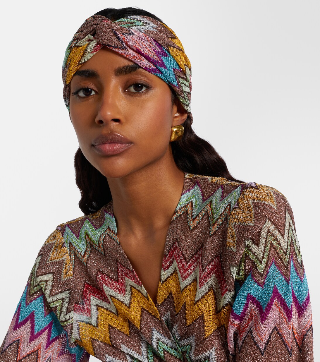 Zigzag lamé headband | Missoni