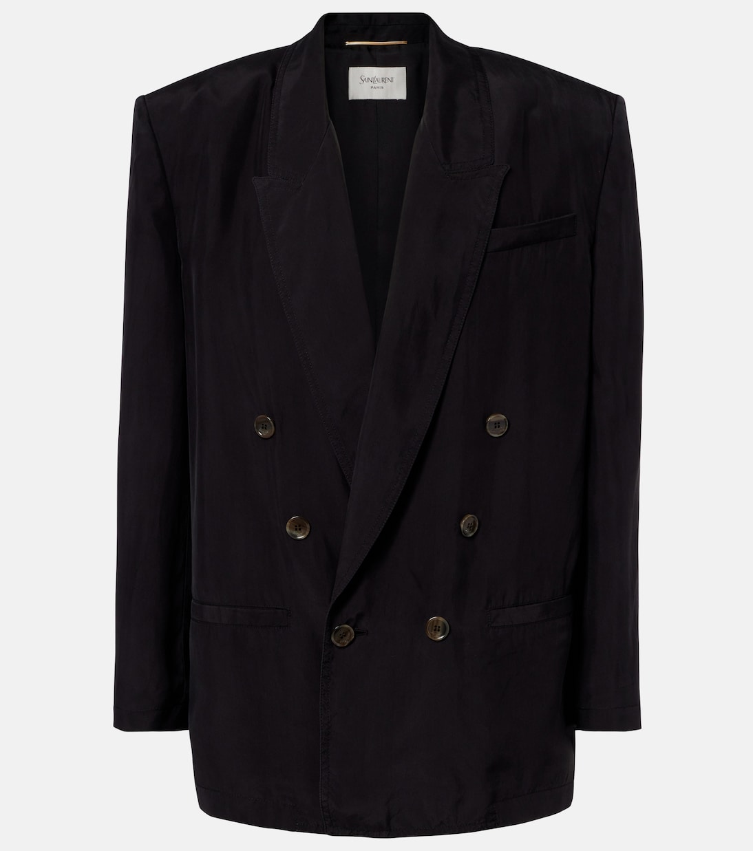 Blazer doppiopetto in seta | Saint Laurent