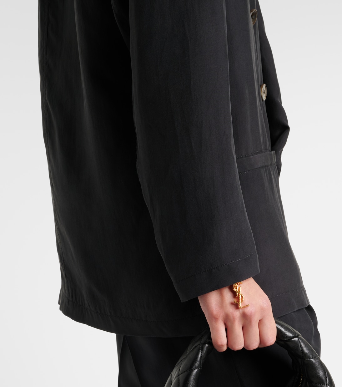 Blazer doppiopetto in seta | Saint Laurent