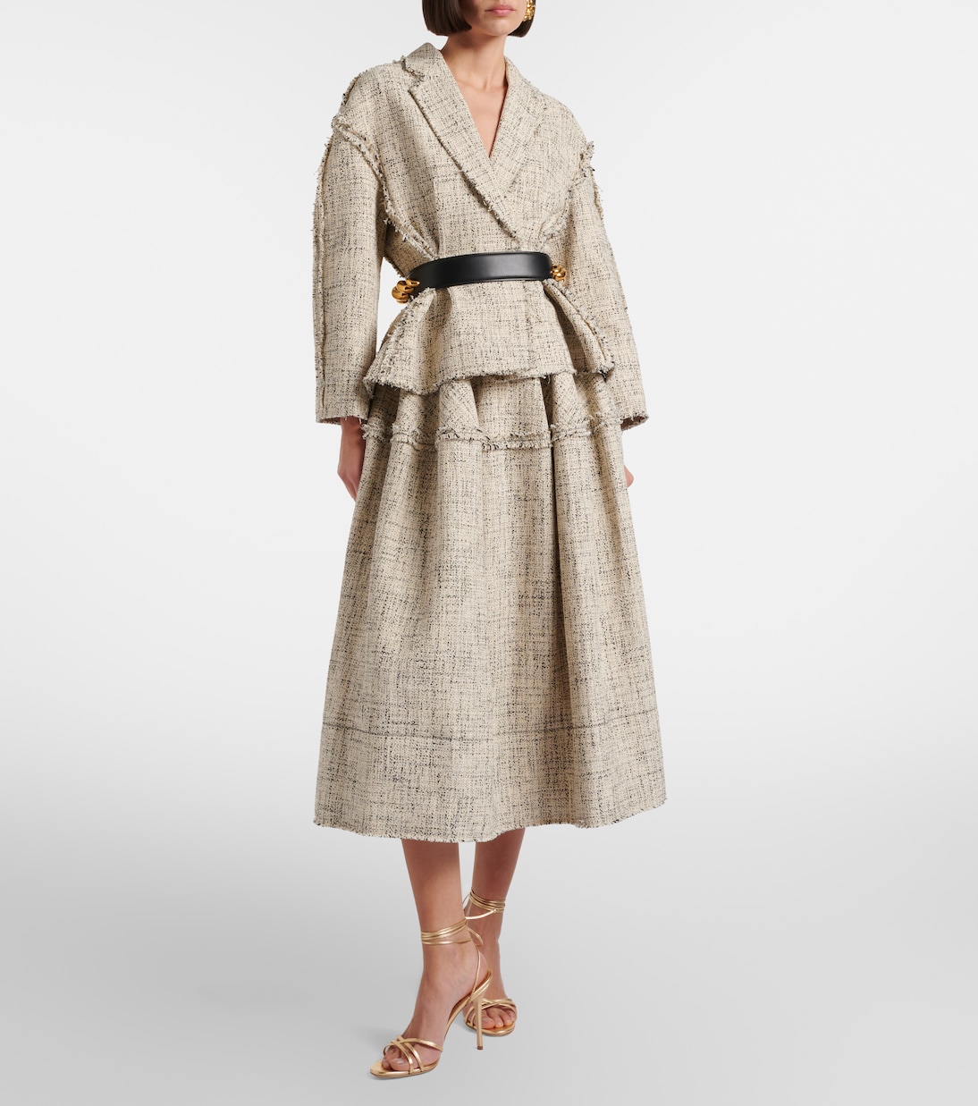 Leva 105 metallic leather sandals | Manolo Blahnik