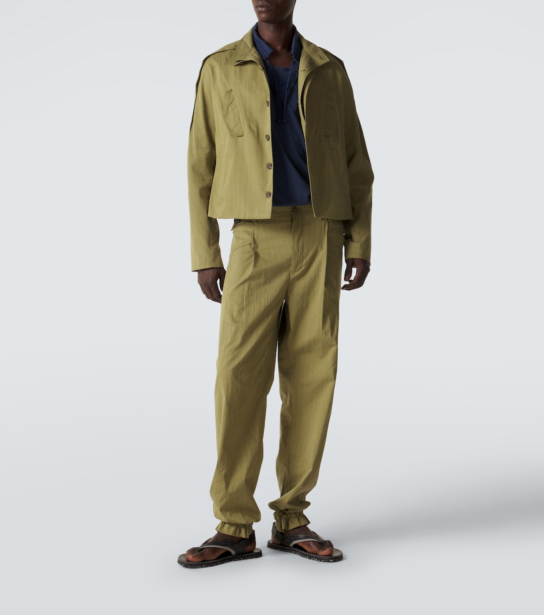 Egreta striped cotton-blend tapered pants | Kiko Kostadinov