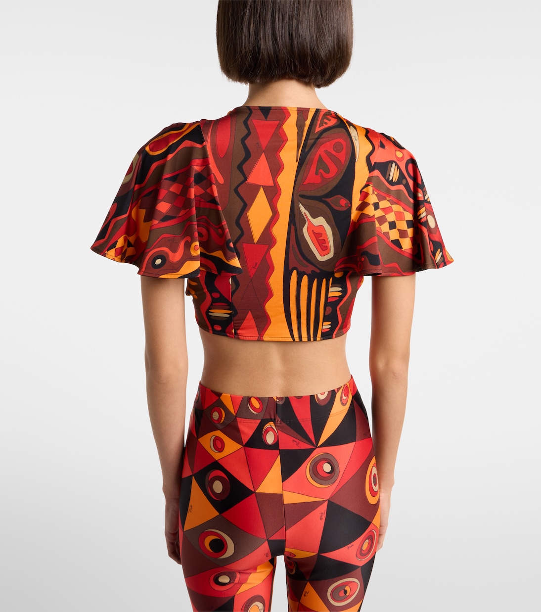 Cropped-Top Kwando aus Jersey-Satin | Pucci
