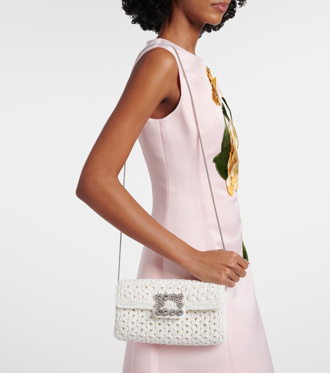 Jeu De Fille embellished crochet clutch | Roger Vivier