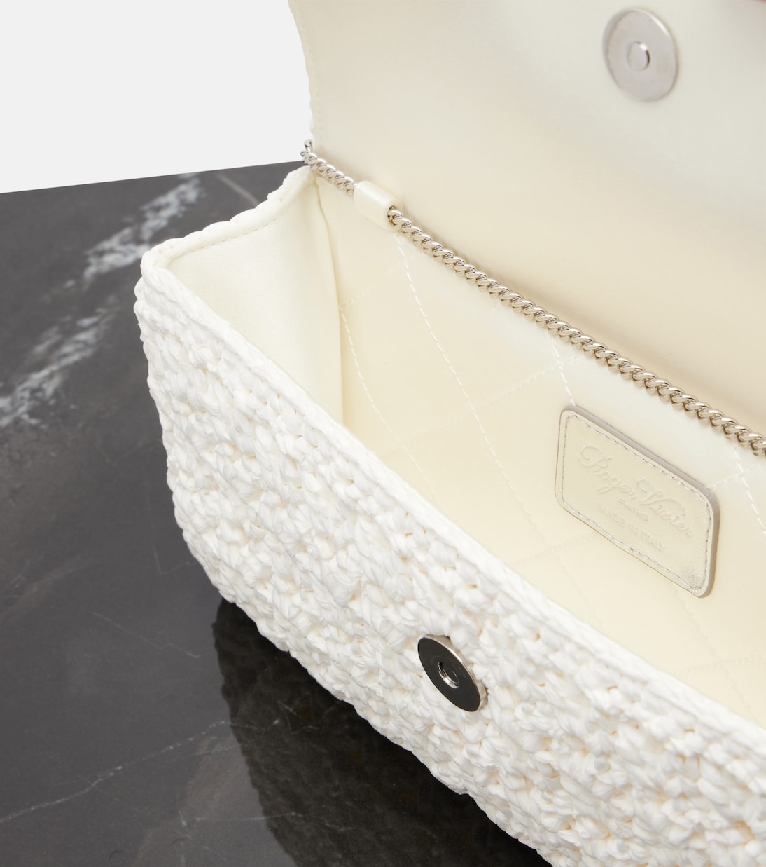 Jeu De Fille embellished crochet clutch | Roger Vivier