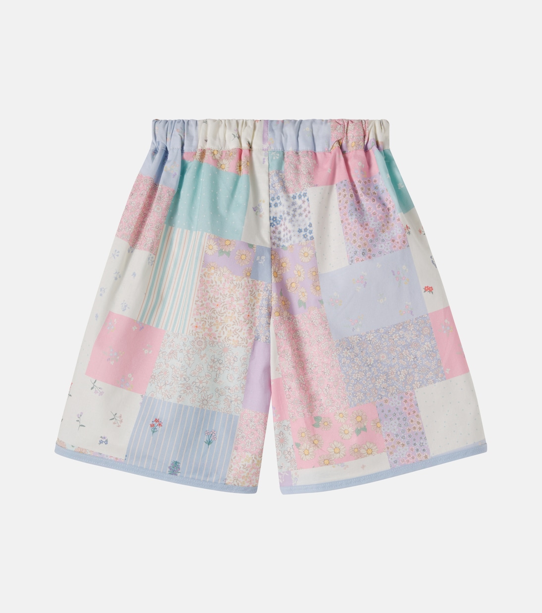 Carrie patchwork cotton shorts | Wheat