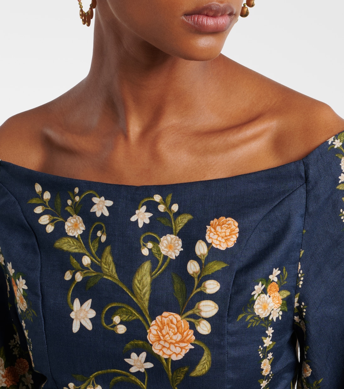 Senlis off-shoulder cotton midi dress | Agua by Agua Bendita