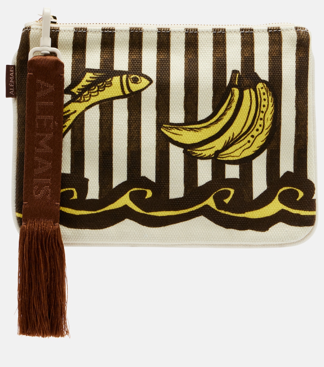 Clutch Mona Mini de lona a rayas | Alémais