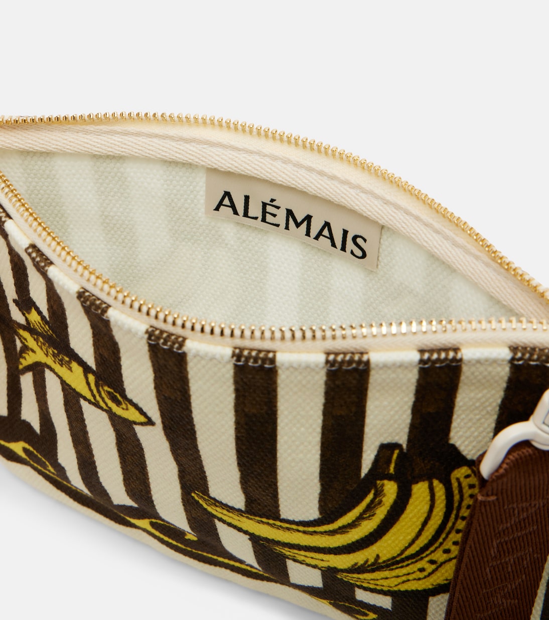 Clutch Mona Mini de lona a rayas | Alémais