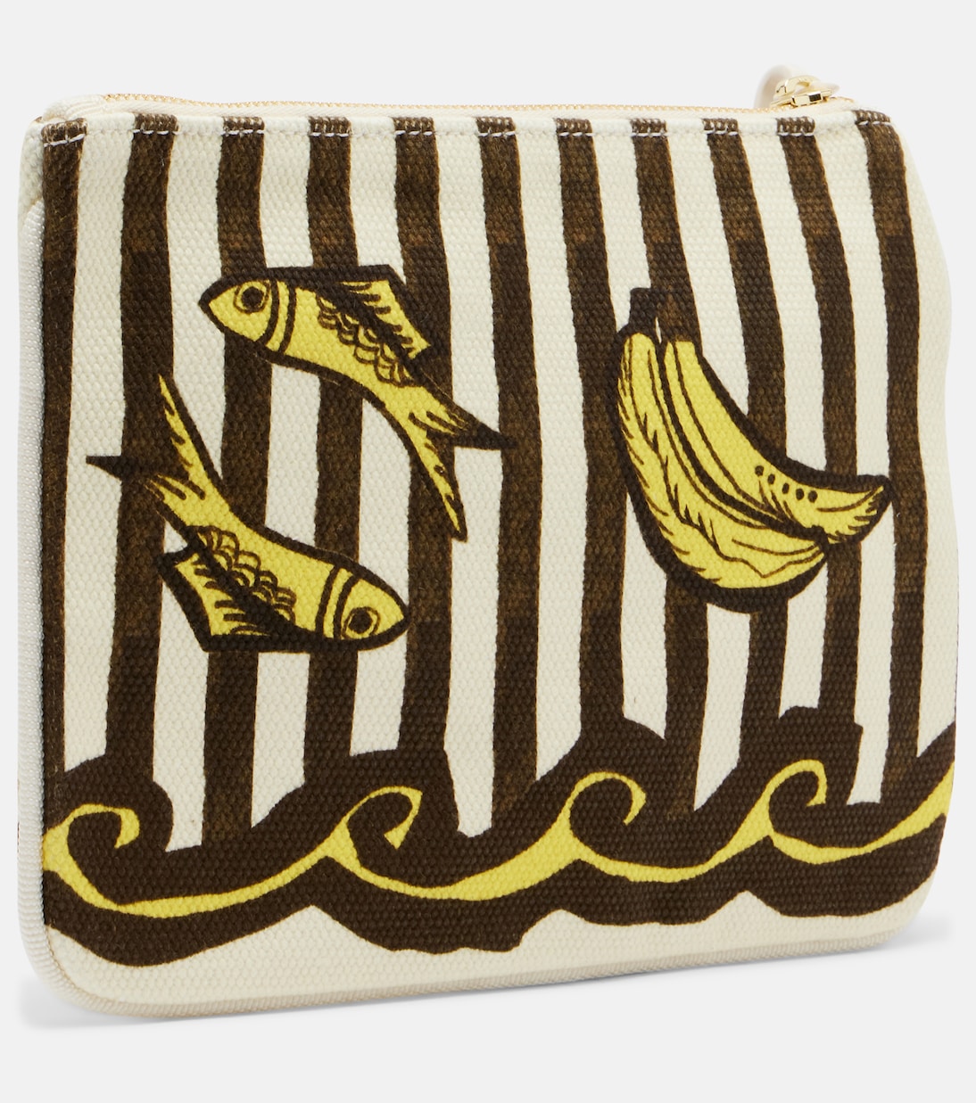 Clutch Mona Mini de lona a rayas | Alémais