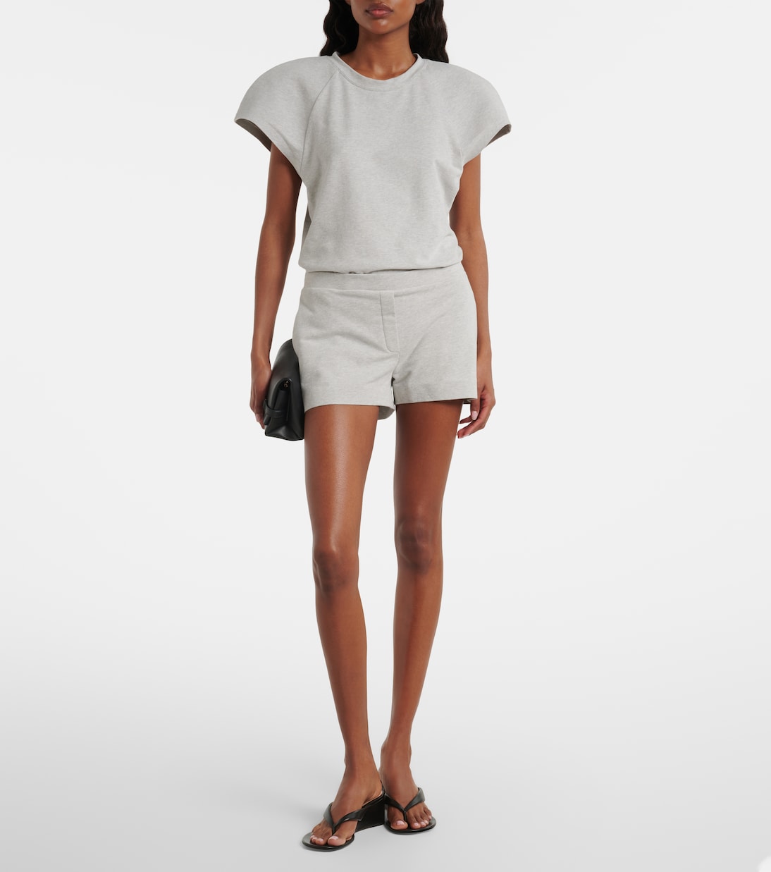 Cotton-blend jersey shorts | Norma Kamali