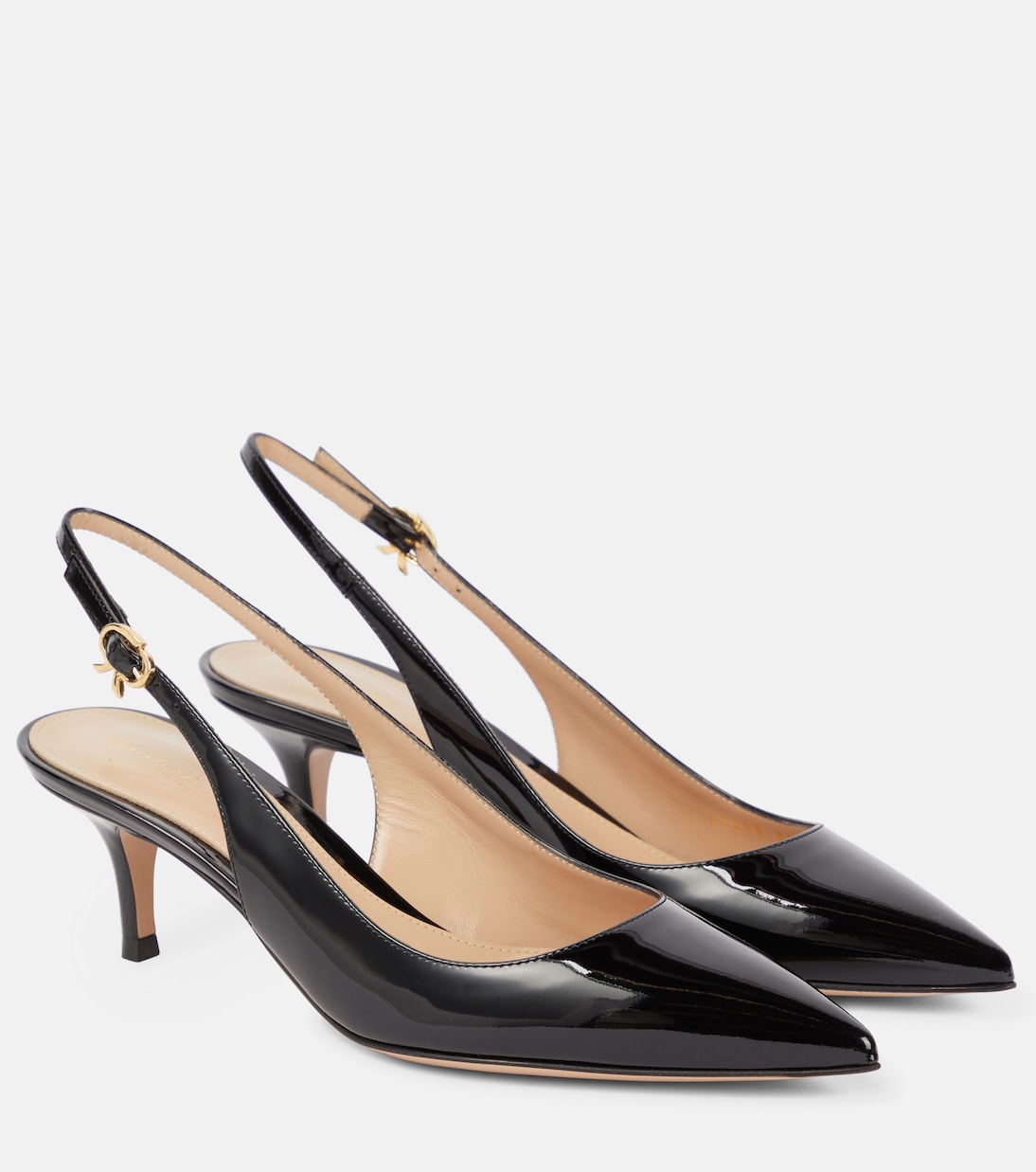Slingback-Pumps Ribbon Sling 55 aus Lackleder | Gianvito Rossi