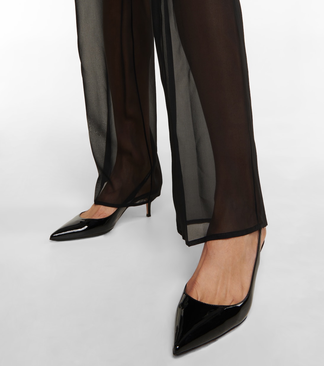 Slingback-Pumps Ribbon Sling 55 aus Lackleder | Gianvito Rossi