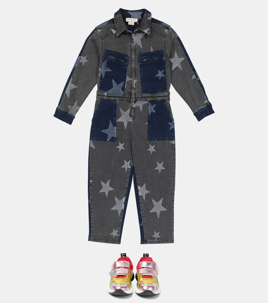 Printed denim jumpsuit | Stella McCartney Kids
