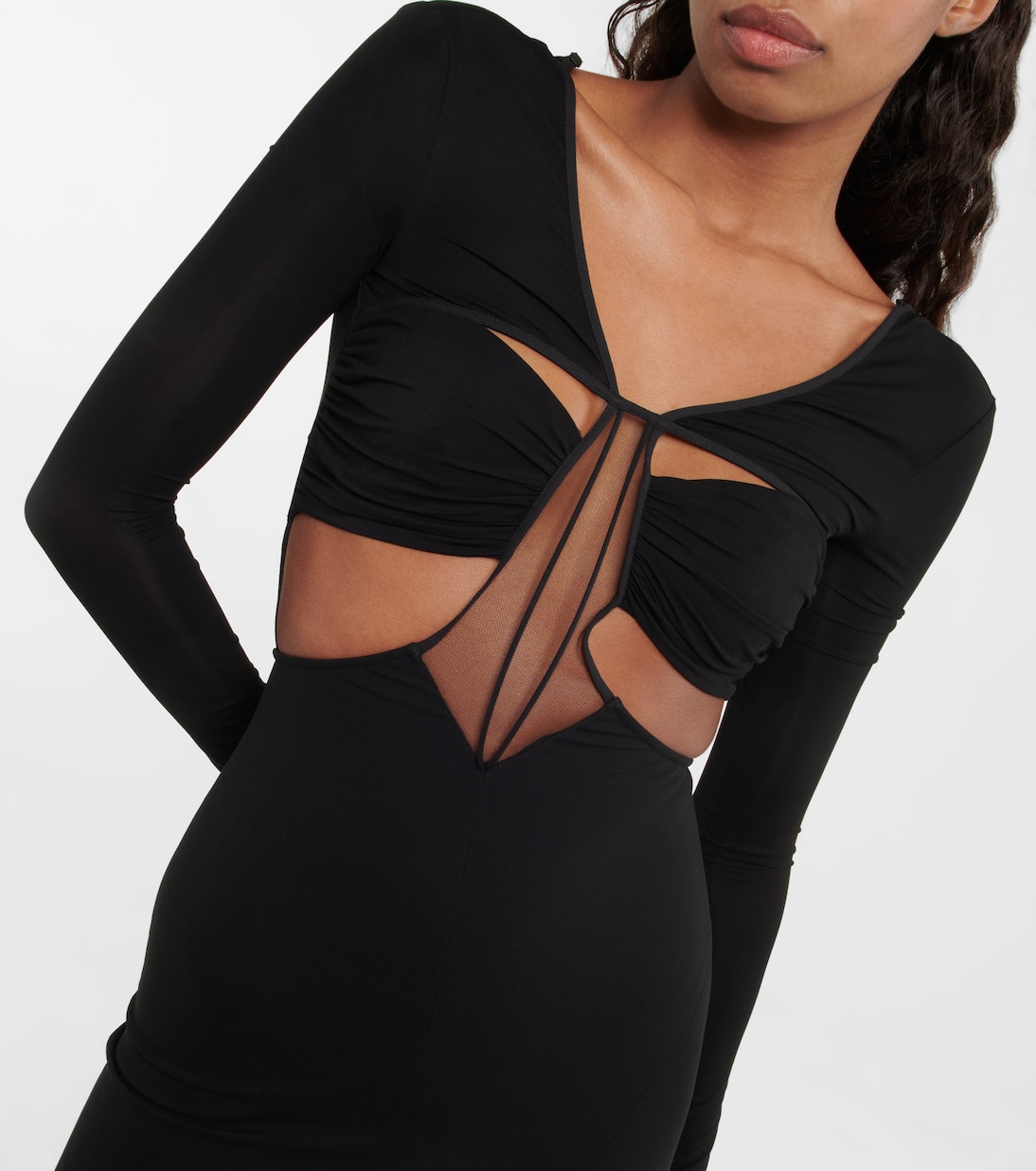 Maxikleid aus Jersey mit Cut-outs | Nensi Dojaka