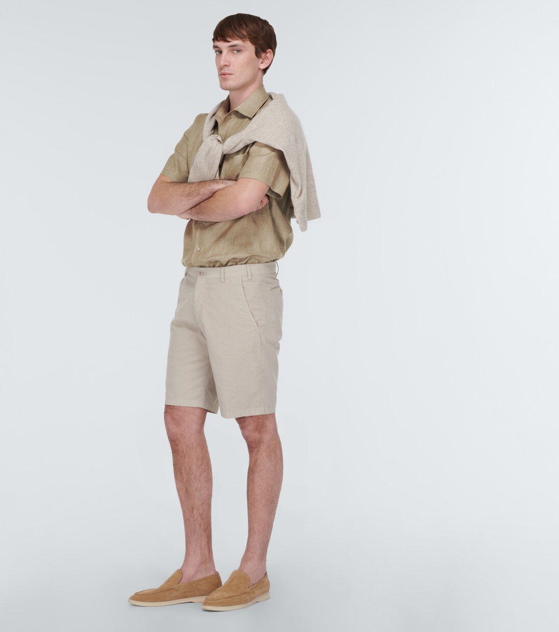 André linen bowling shirt | Loro Piana