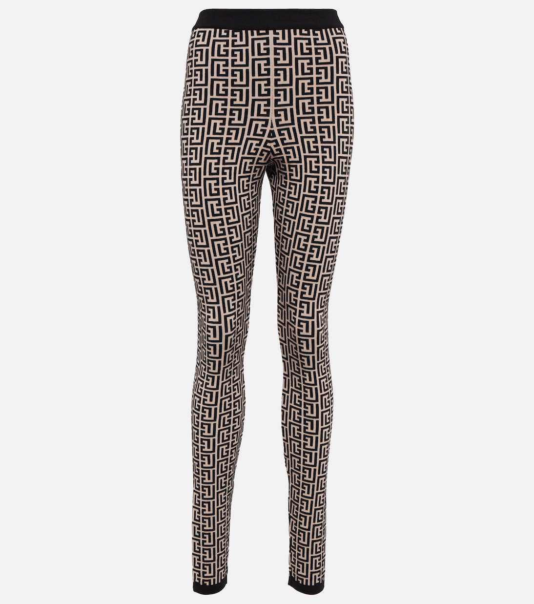High-Rise Leggings Monogram | Balmain