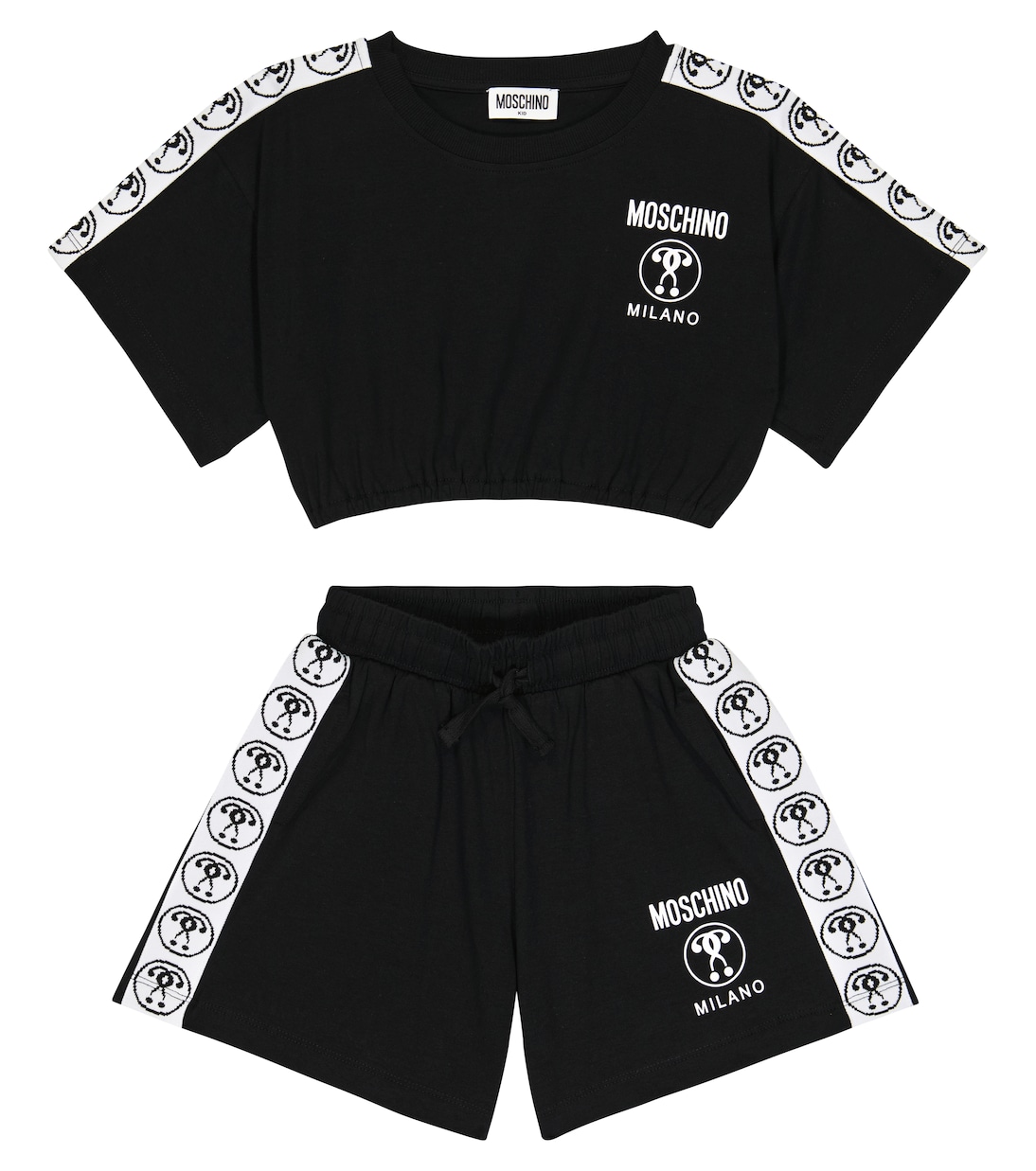 Cotton-blend jersey T-shirt and shorts set | Moschino Kids