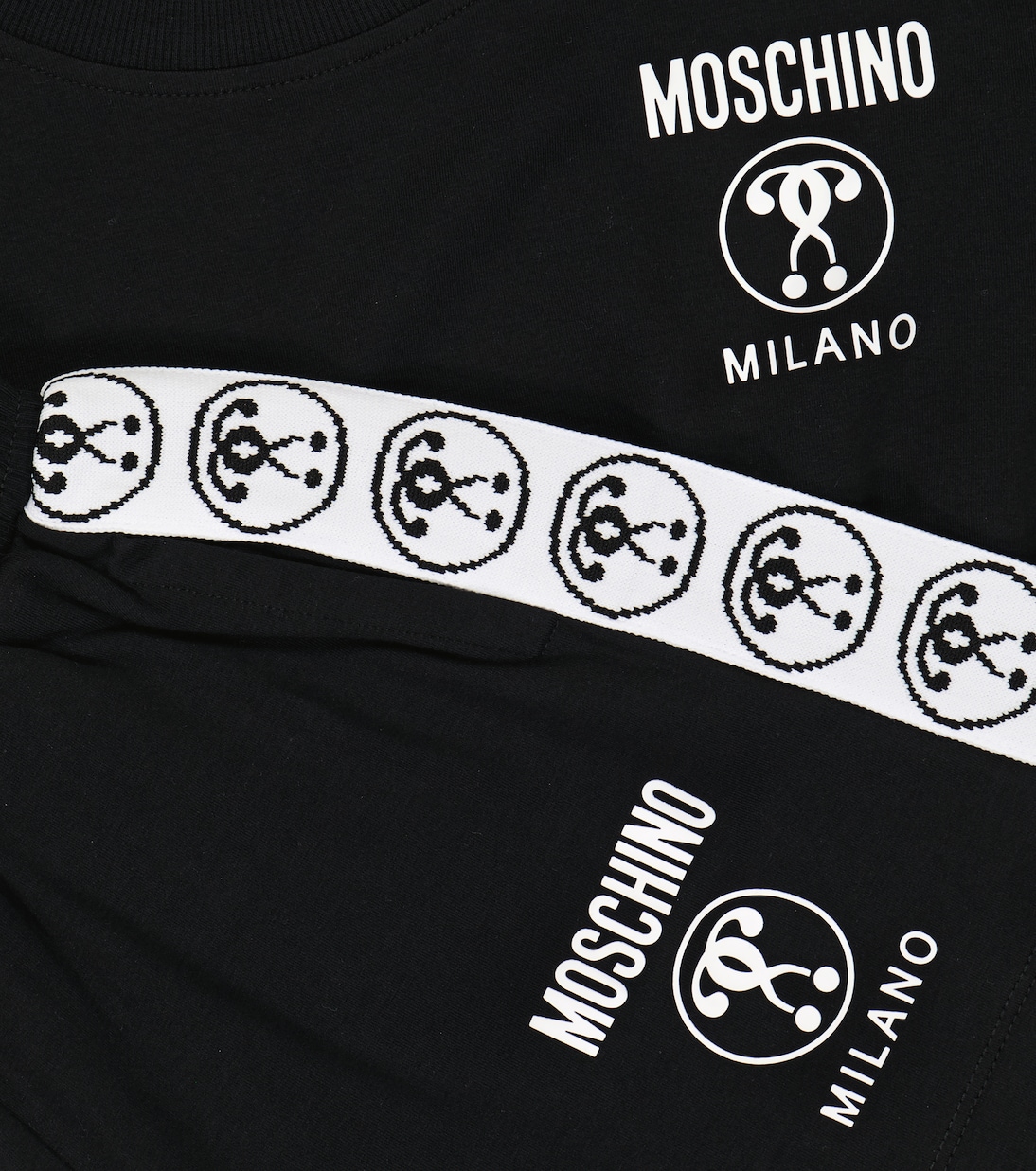 Cotton-blend jersey T-shirt and shorts set | Moschino Kids