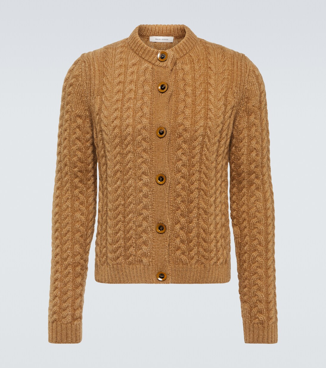 Cable-knit mohair-blend cardigan | Wales Bonner