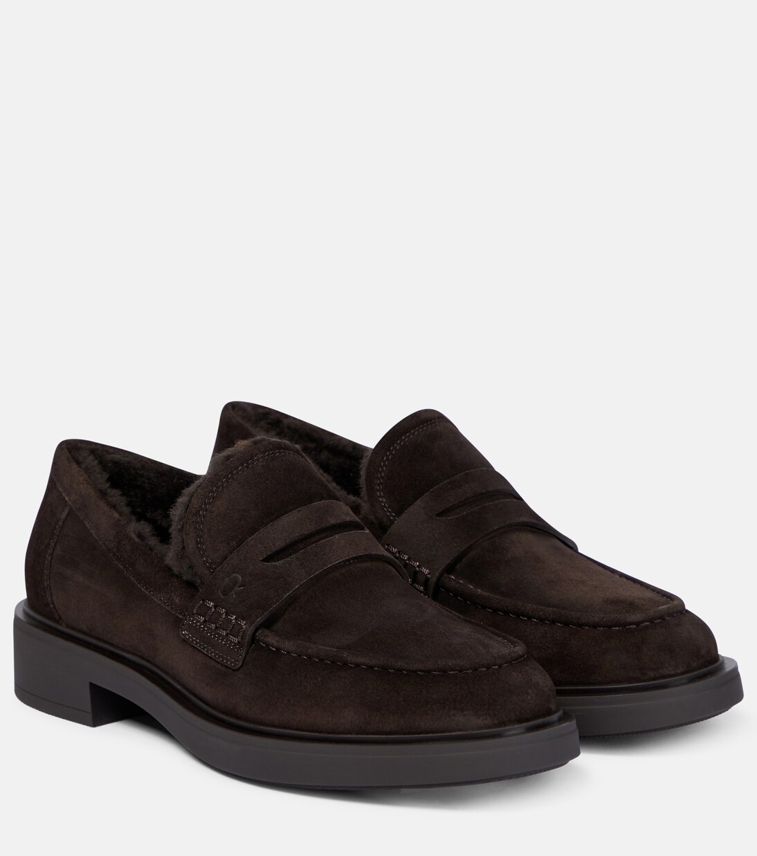 Harris shearling-lined suede loafers | Gianvito Rossi