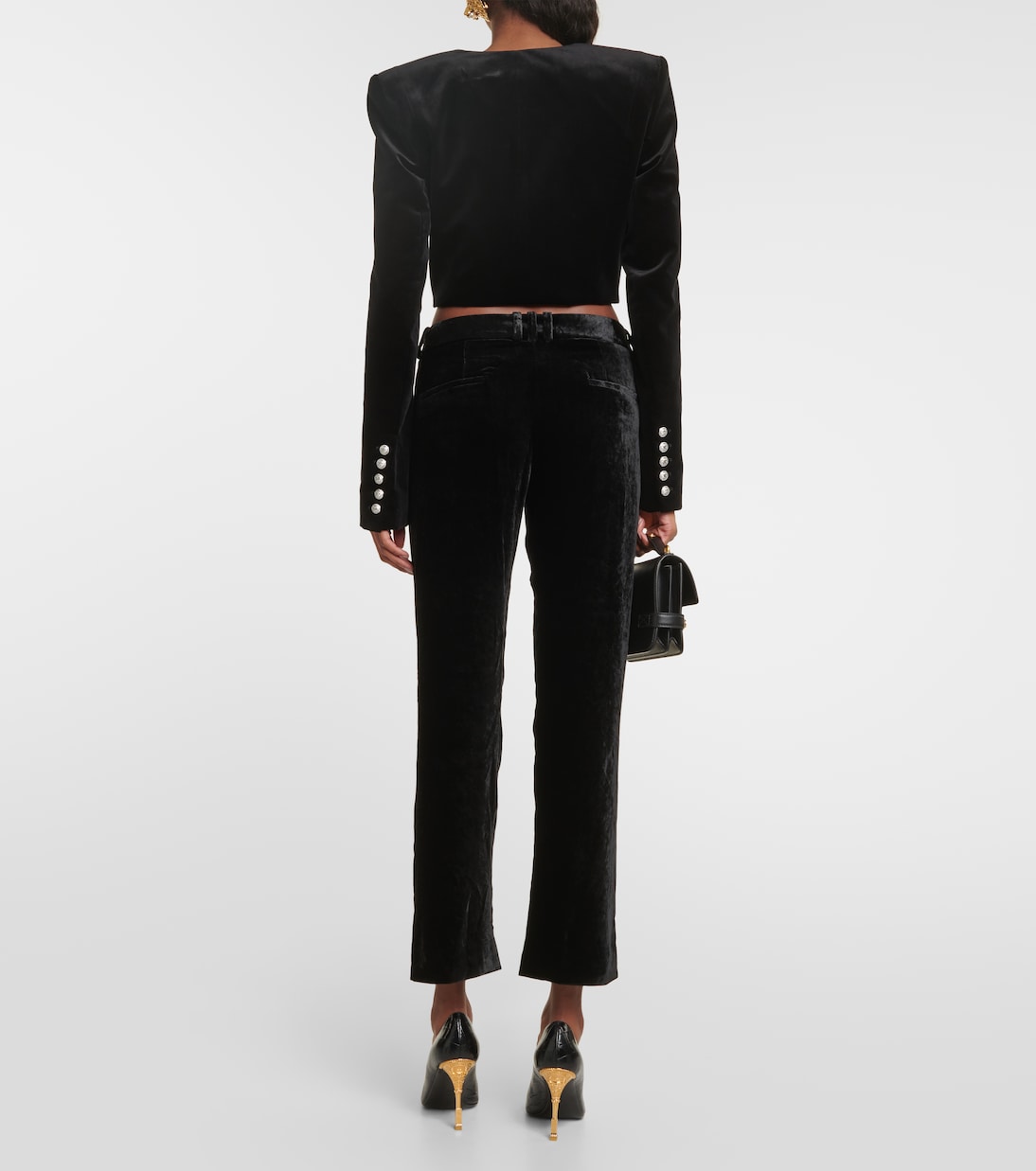 Cropped-Hose aus Samt | Balmain