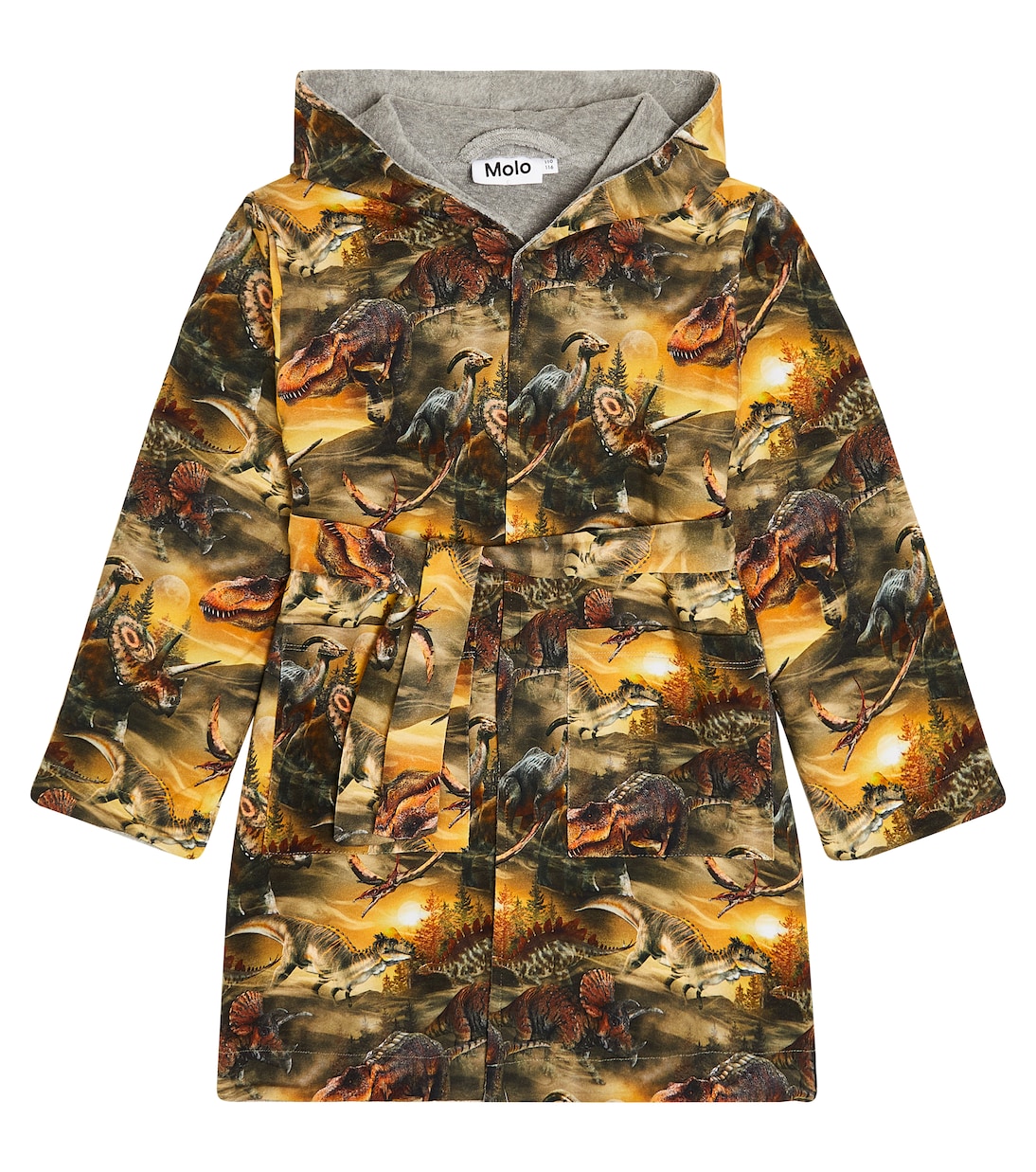 Wave printed cotton-blend robe | Molo