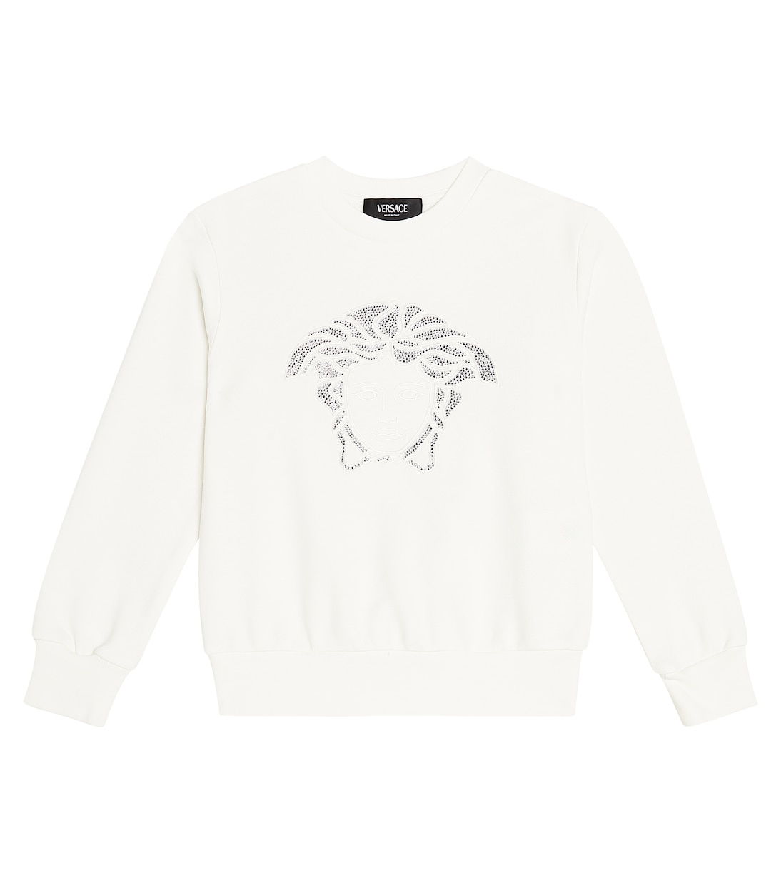 Medusa embellished cotton jersey sweatshirt | Versace Kids
