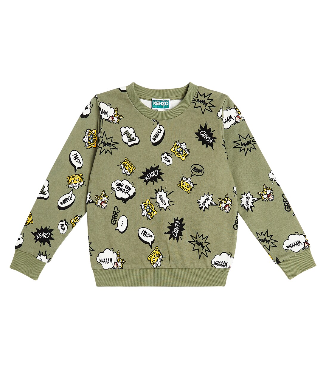 Printed cotton-blend jersey sweatshirt | Kenzo Kids