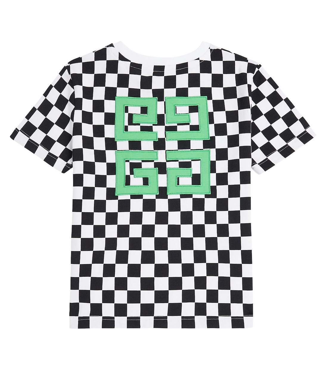 Logo checked cotton jersey T-shirt | Givenchy Kids