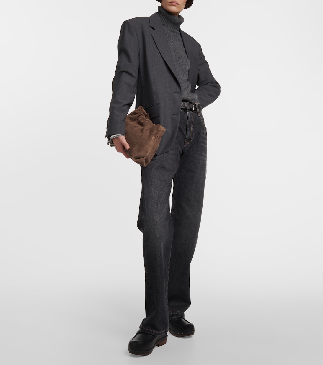 Oversize-Blazer aus einem Wollgemisch | Brunello Cucinelli