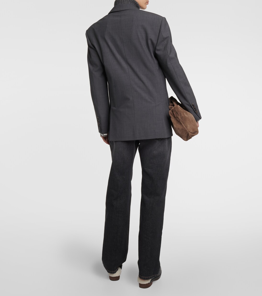 Oversize-Blazer aus einem Wollgemisch | Brunello Cucinelli