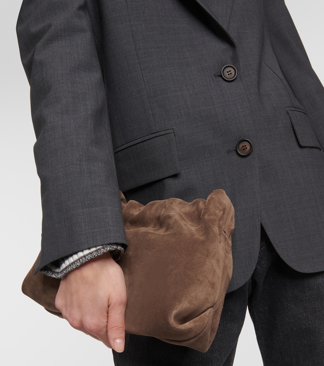 Oversize-Blazer aus einem Wollgemisch | Brunello Cucinelli