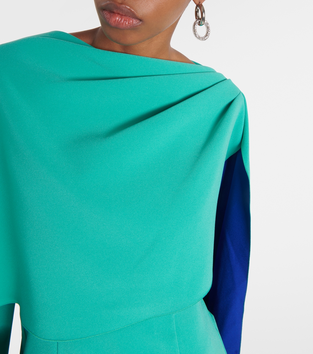 Demetria caped crêpe gown | Roksanda