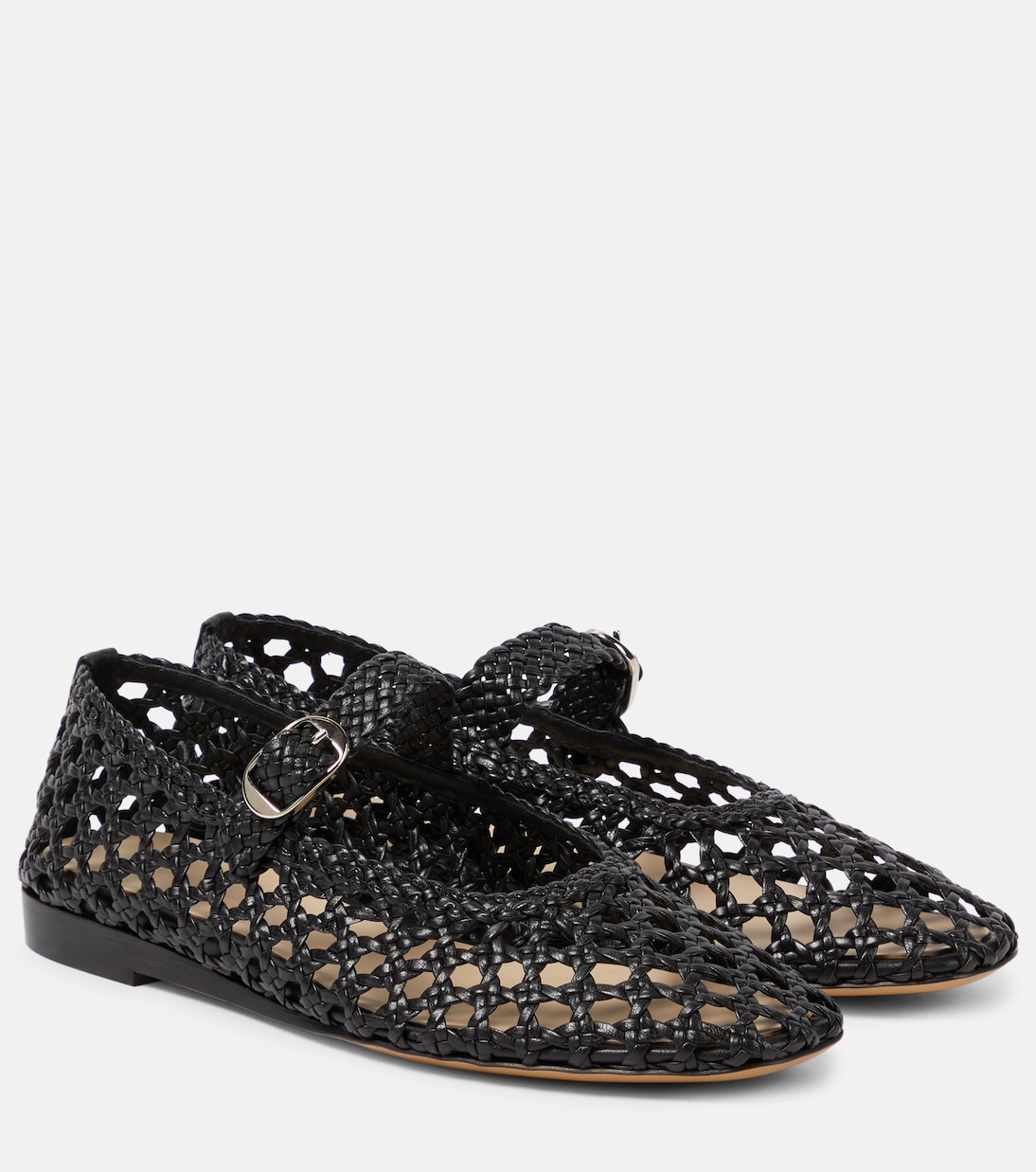 Woven leather Mary Jane flats | Le Monde Béryl