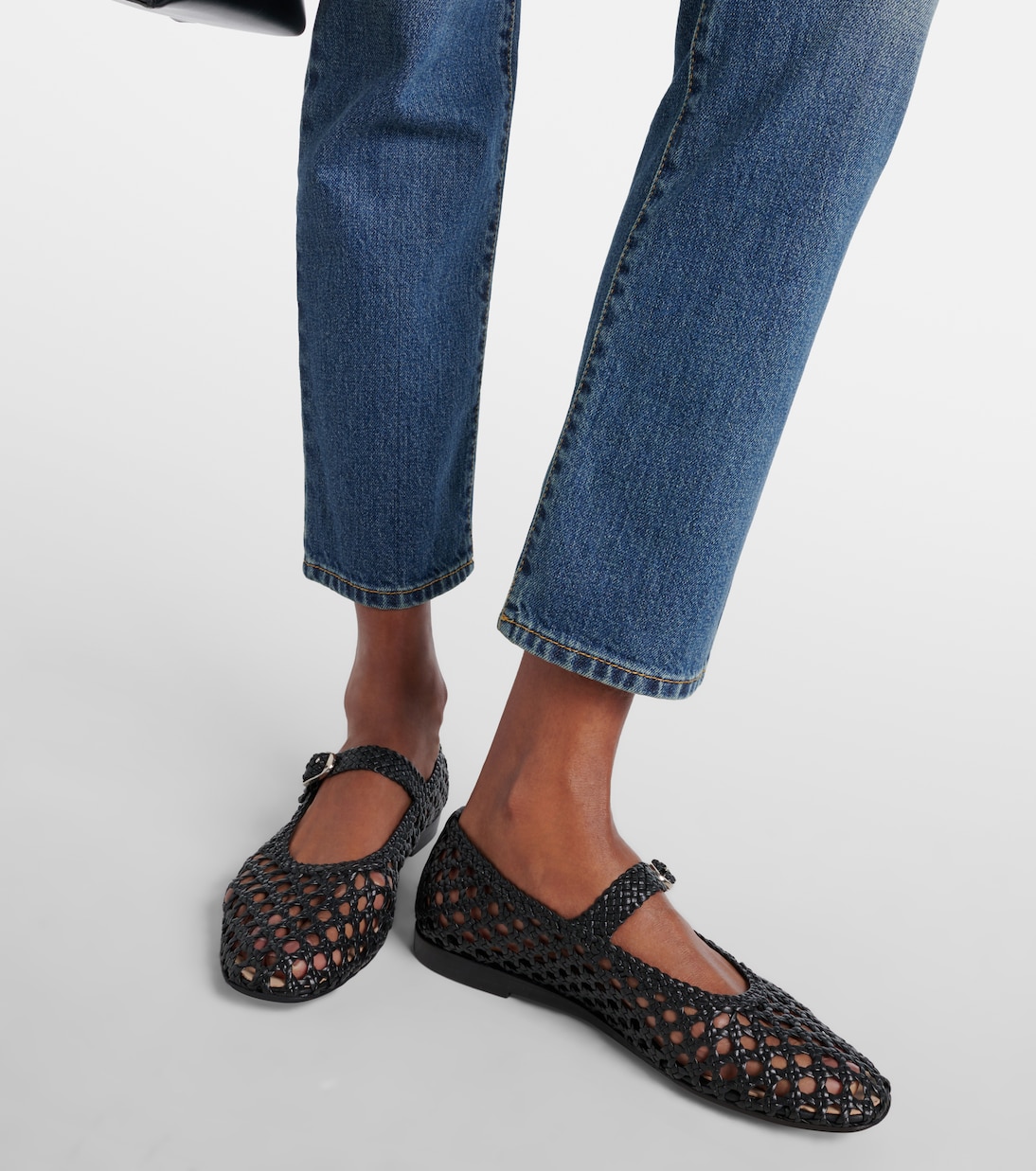 Woven leather Mary Jane flats | Le Monde Béryl