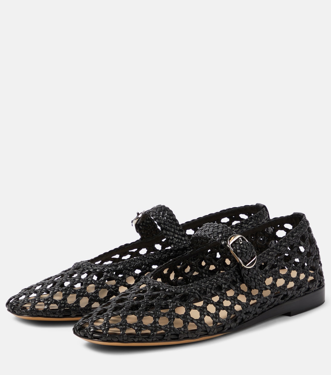 Woven leather Mary Jane flats | Le Monde Béryl