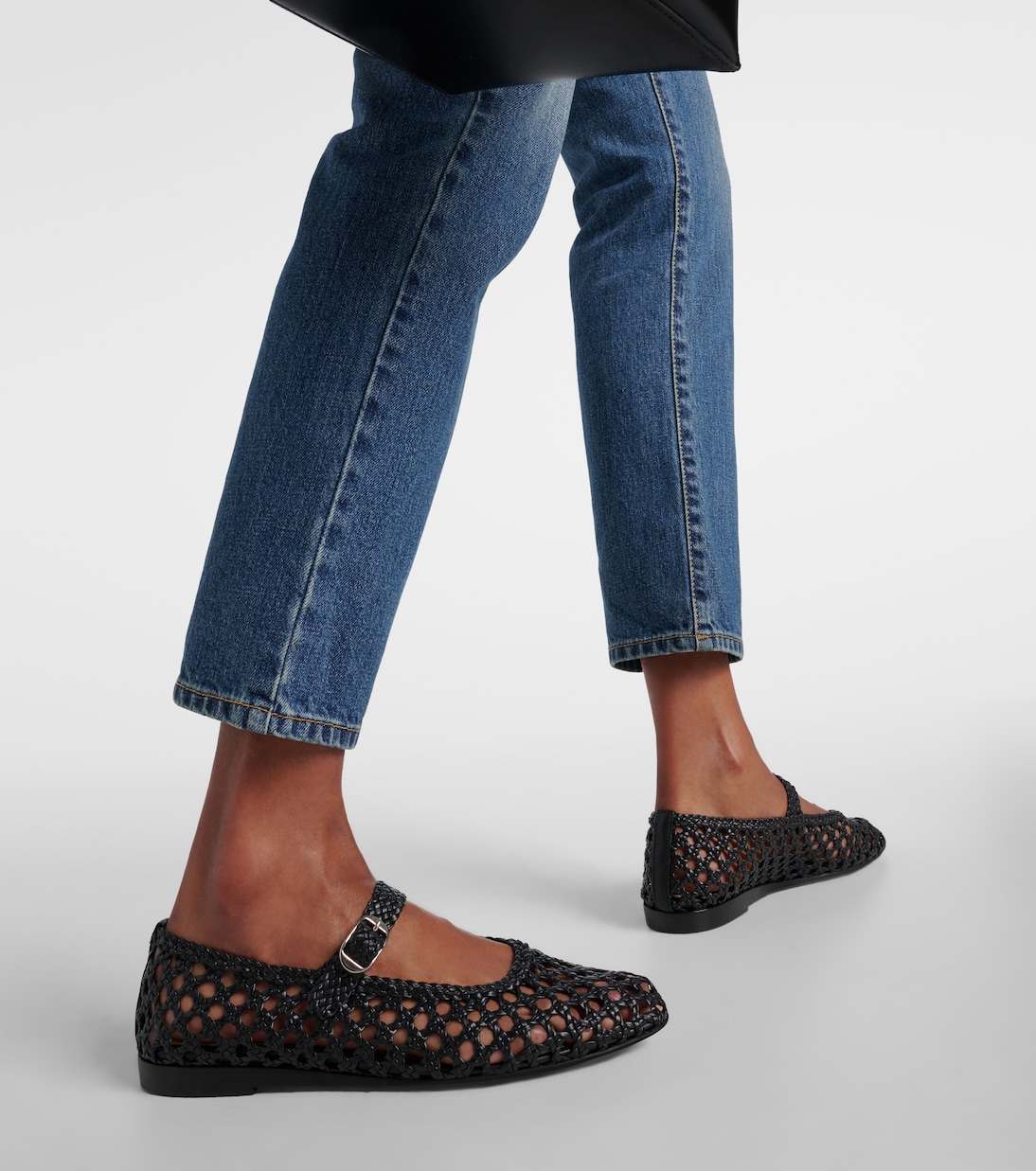 Woven leather Mary Jane flats | Le Monde Béryl