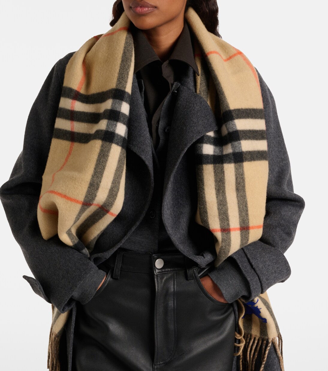 Burberry Check EKD cashmere scarf | Burberry