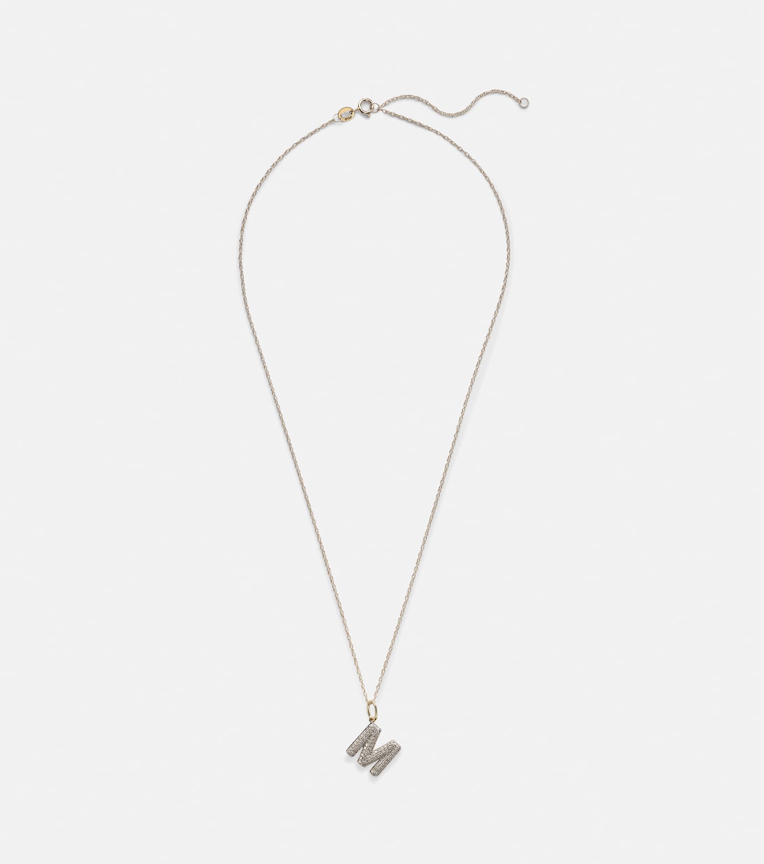 Collier Initial en or 10 ct et diamants | Stone and Strand