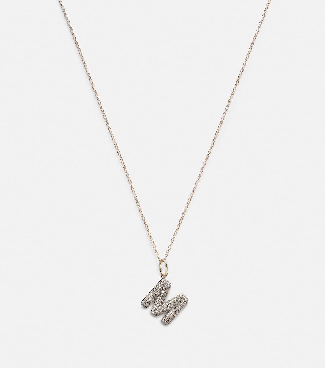 Collier Initial en or 10 ct et diamants | Stone and Strand